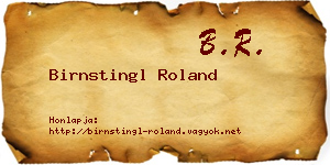 Birnstingl Roland névjegykártya